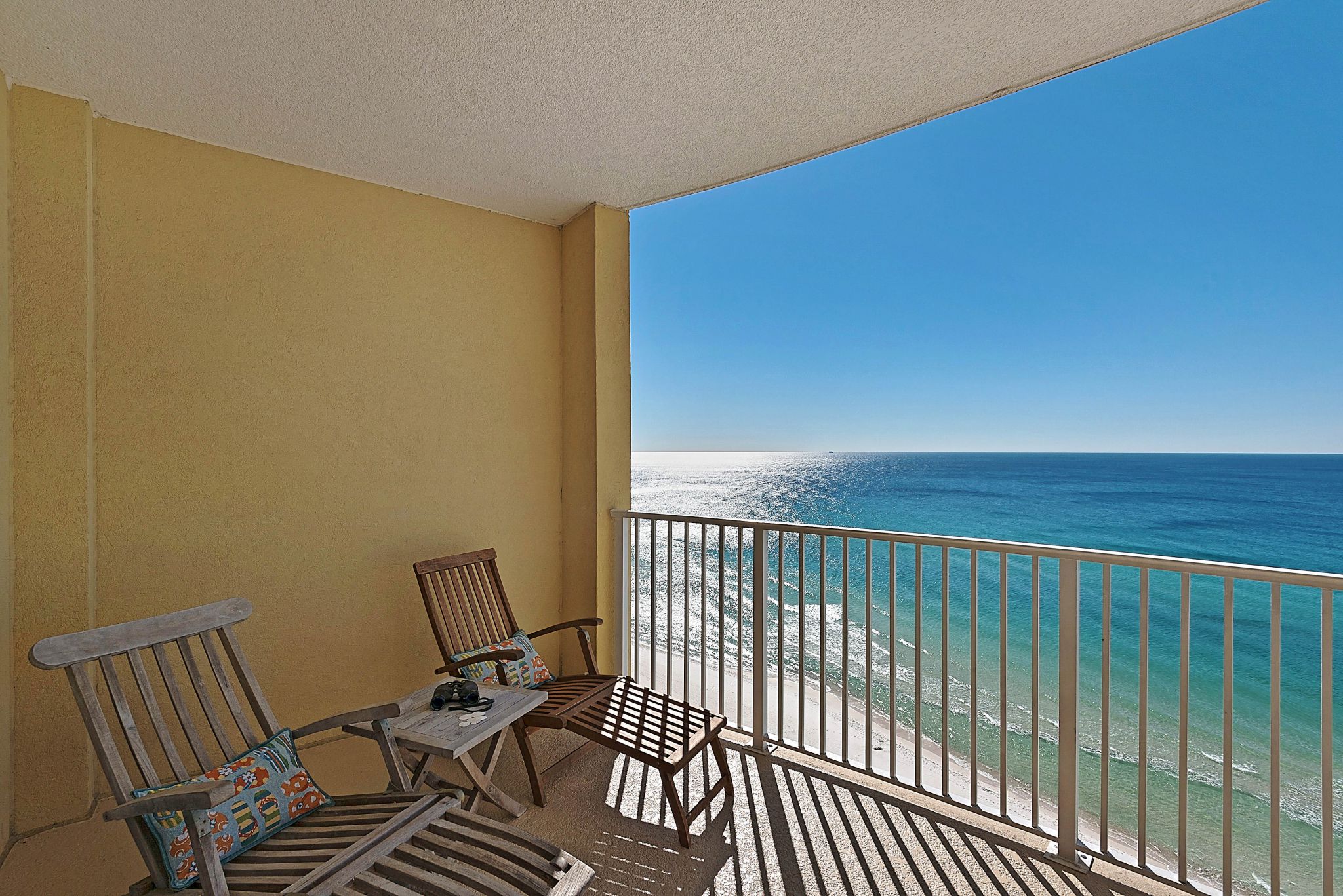 Gulf view from an Ocean Villa condo balcony, Panama City Beach